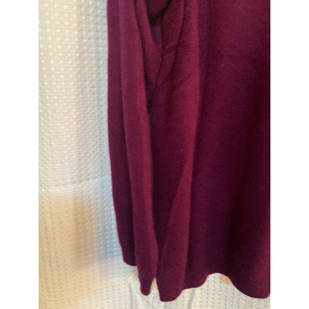 Charter Club Cashmere Sweater Womens 2X Purple V-Neck Long Sleeve Luxury Knit - Picture 4 of 7
